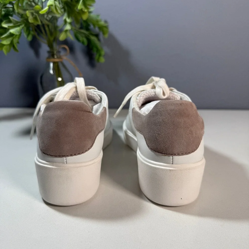 Naturalizer Morrison 2 White Leather Sneakers Womens Size 5.5M‎ Platform